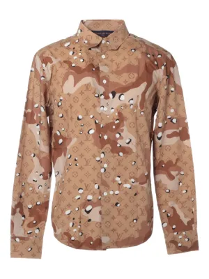 Louis Vuitton Pre-Owned 2020 Camo DNA Monogram Shirt | Neutrals