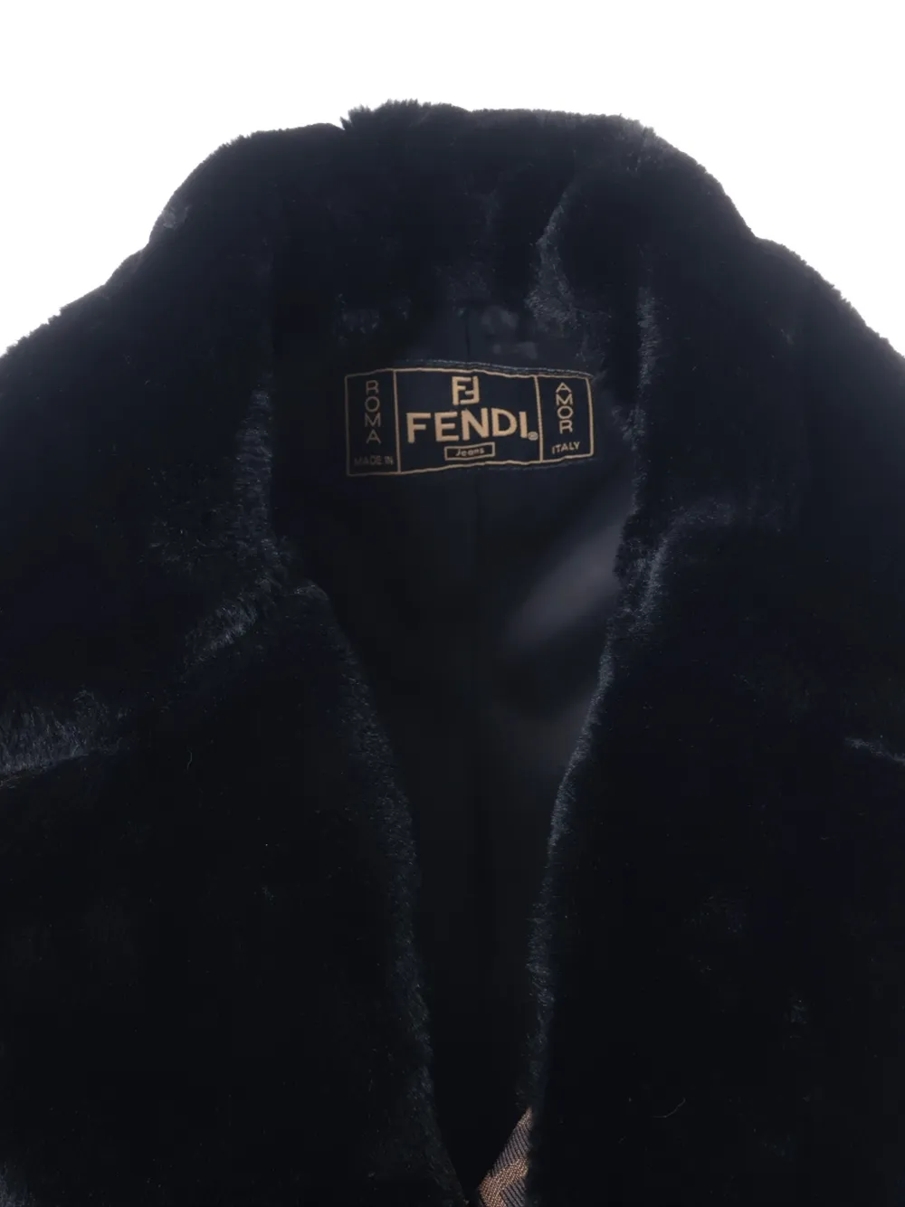 Pre-owned Fendi 1980-2000 Zucca-pattern Belted Jacket In Brown