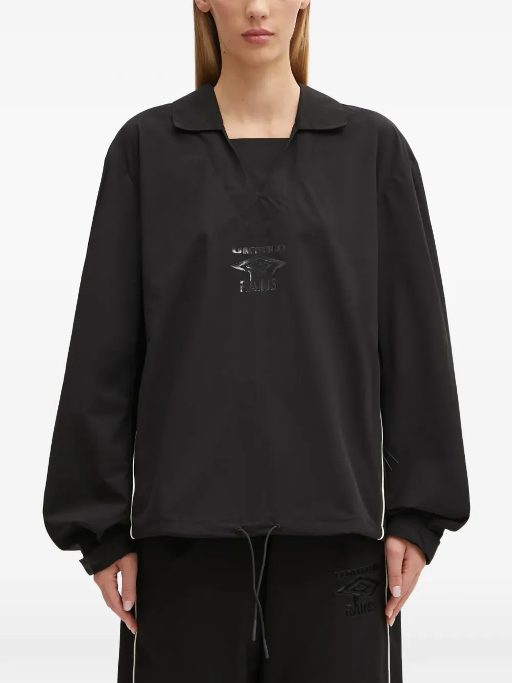 Rains x Umbro drawstring long-sleeved jacket - Nero