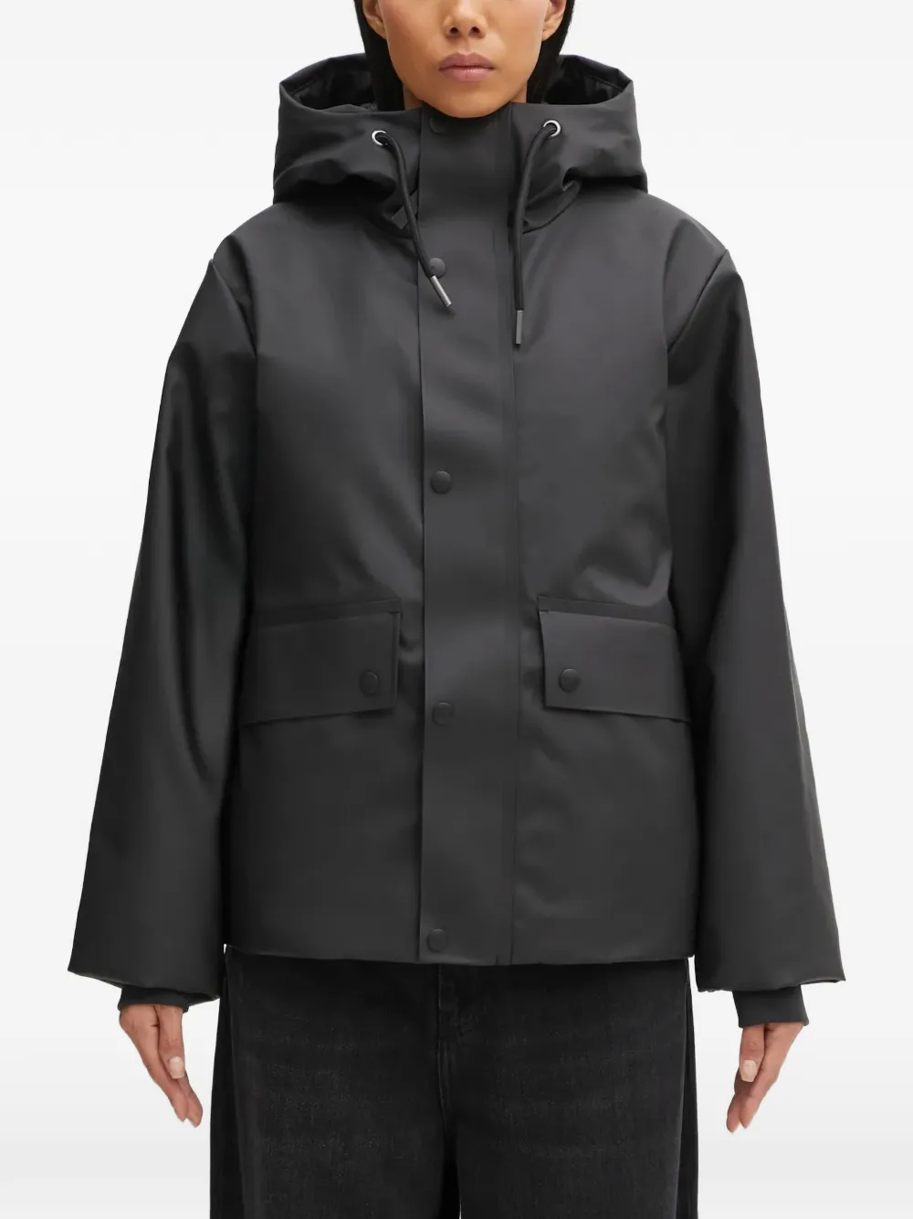 Rains W3T3 hooded jacket - Nero