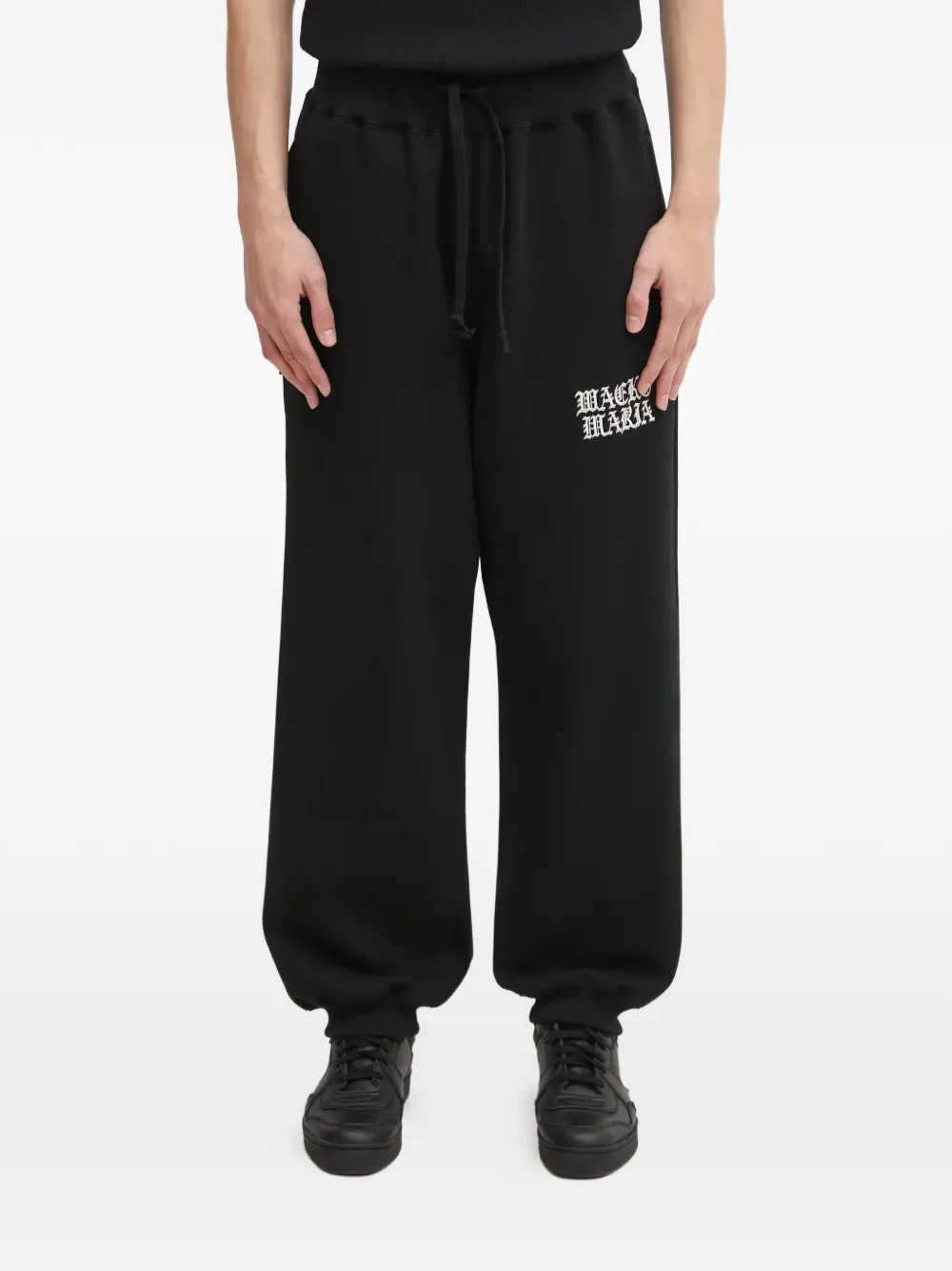 WACKO MARIA drawstring logo-detail track pants - Nero