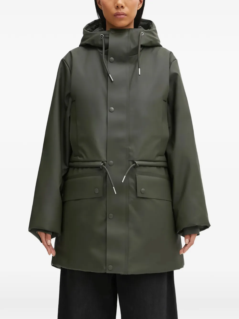 Rains W3T3 hooded drawstring parka - Verde