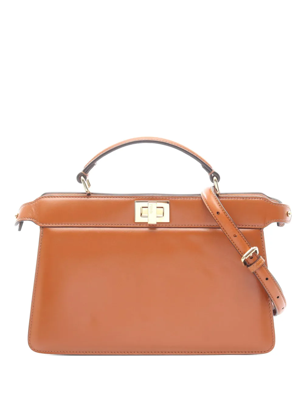 Fendi Pre-Owned Borsa a tracolla Peekaboo ISeeU East West 2010-2025 - Marrone