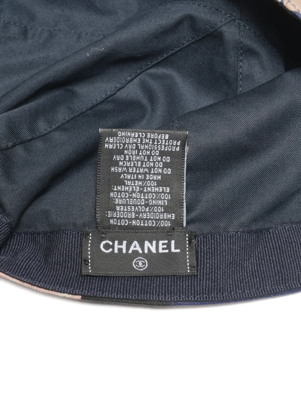 CHANEL Pre-owned 2023 Camelia Printed Baseball Cap In Blue