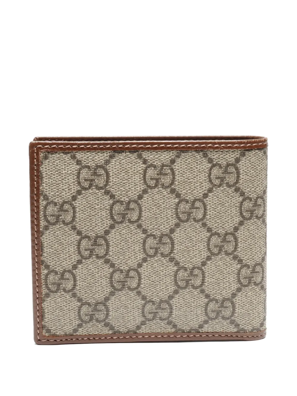 GUCCI Pre-owned 2016-2025s Gg Supreme Bi-fold Wallet In Neutral