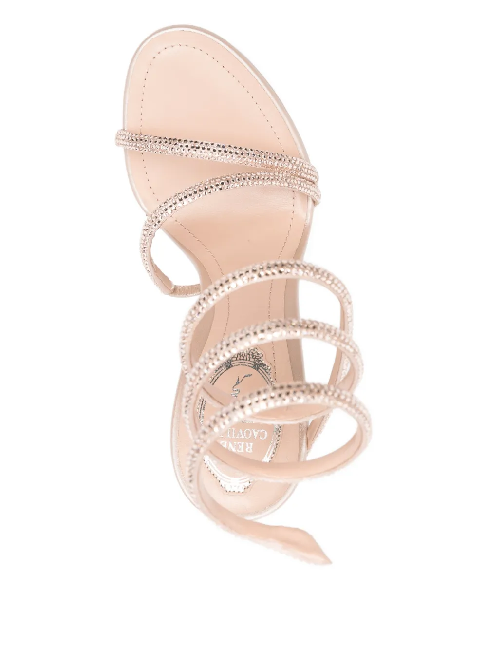 René Caovilla Margot sandalen met plateauzool Beige