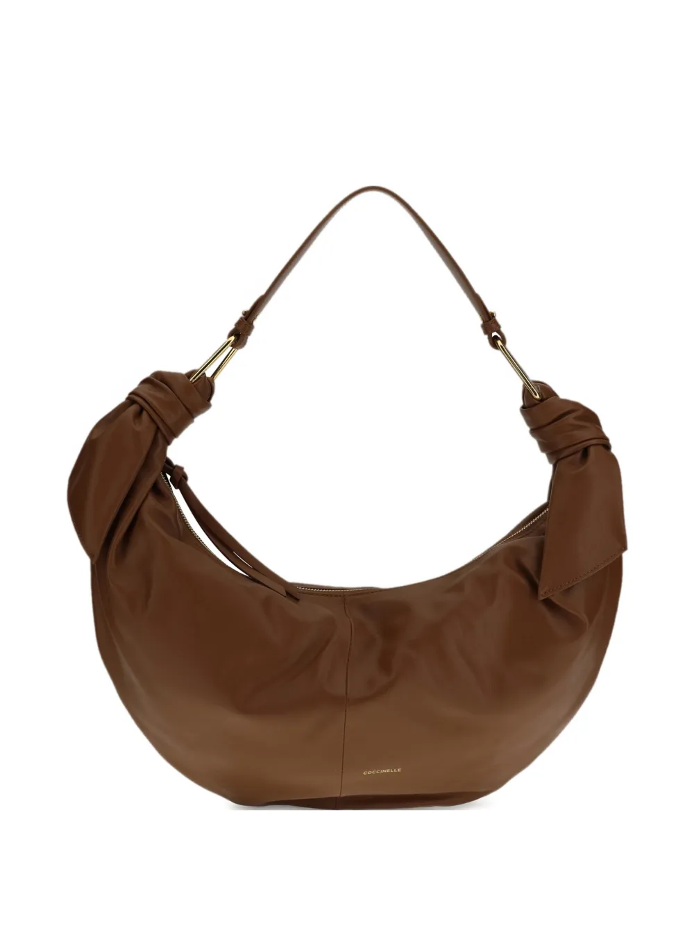 Coccinelle large Furoshiki knotted shoulder bag - Marrone