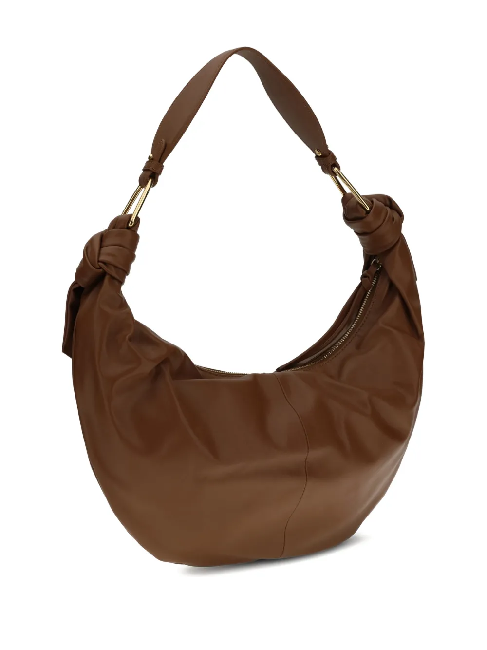  Coccinelle Large Furoshiki Knotted Shoulder Bag - Brown 