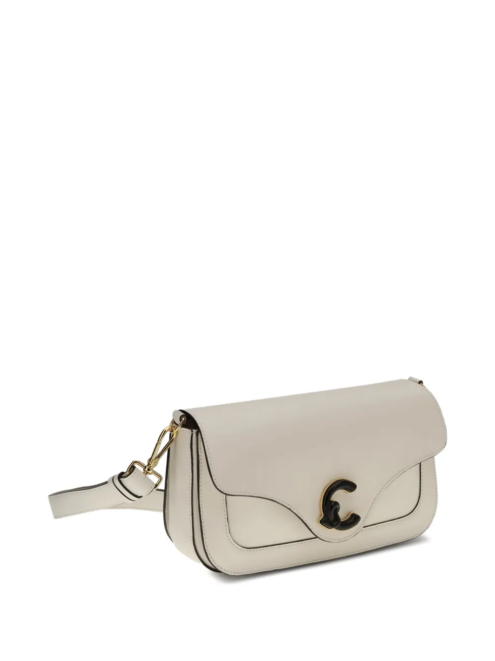 Coccinelle C-Me logo-plaque shoulder bag - Beige