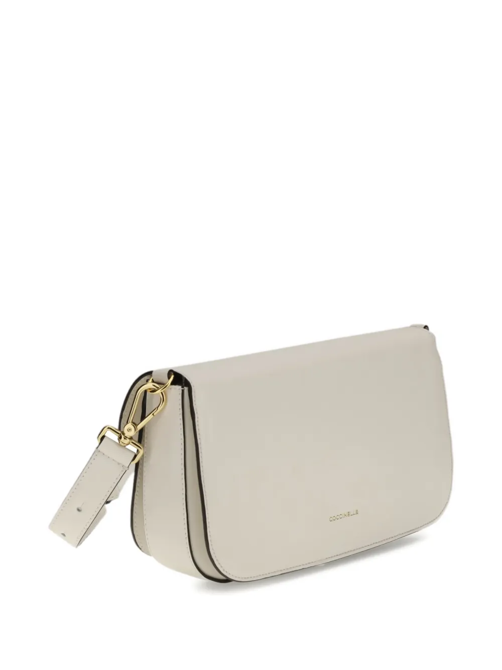 Coccinelle C-Me schoudertas met logoplakkaat Beige