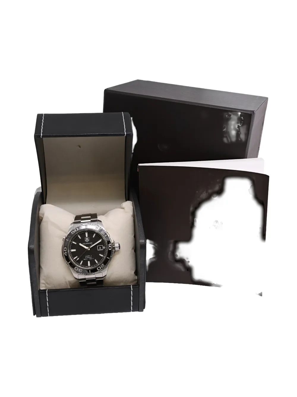 Pre-owned Tag Heuer Aquaracer 41mm Watch In Black