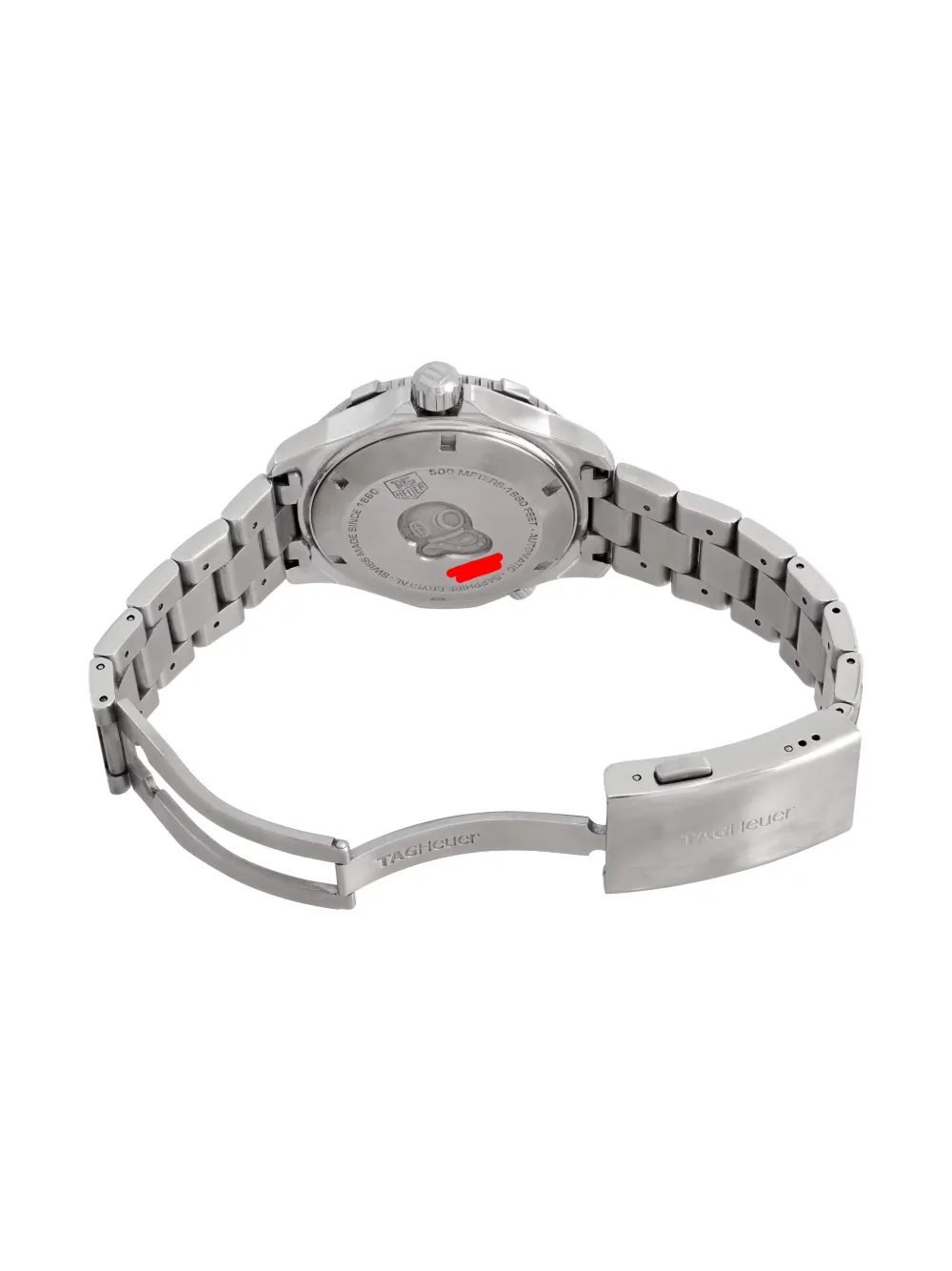 Pre-owned Tag Heuer Aquaracer 41mm Watch In Black