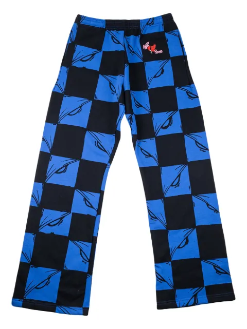 ANTI PROMO checkered-design track pants