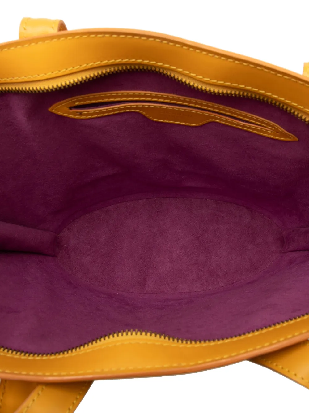 Pre-owned Louis Vuitton 1995 Epi Saint Jacques Pm Short Strap Handbag In Yellow