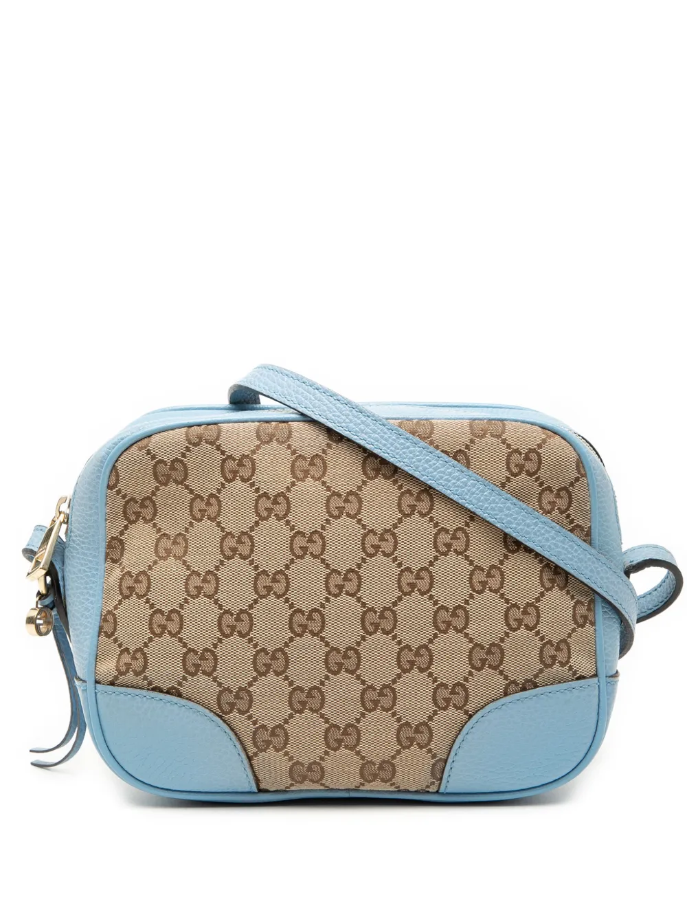 Pre-owned Gucci 2000-2015 Gg Canvas Bree Crossbody Bag In Blue
