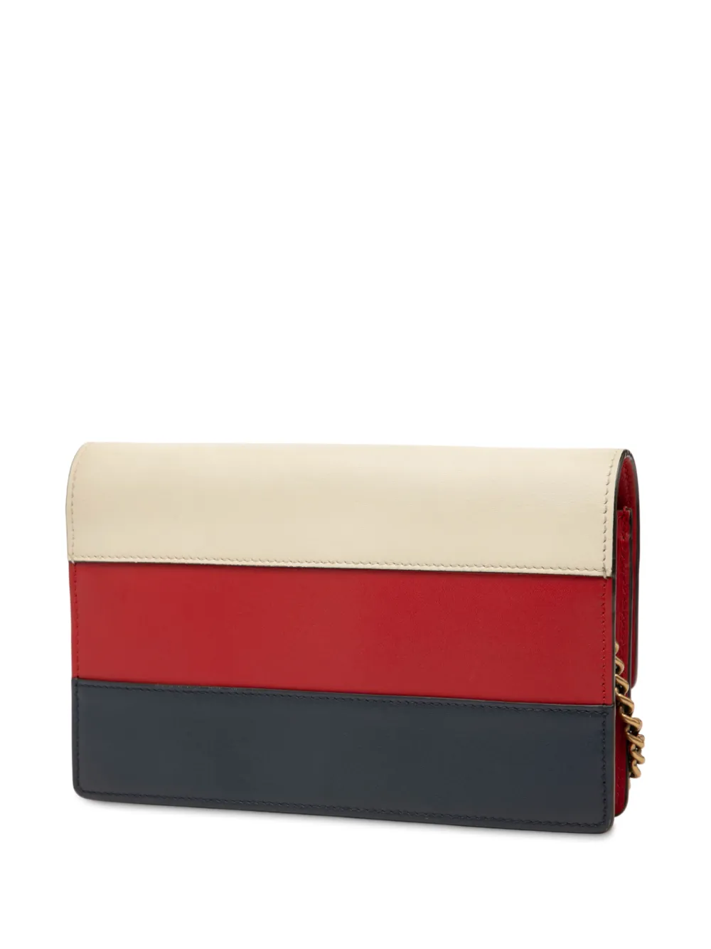 Pre-owned Gucci 2000-2015 Calfskin Queen Margaret Wallet On Chain Crossbody Bag In Red