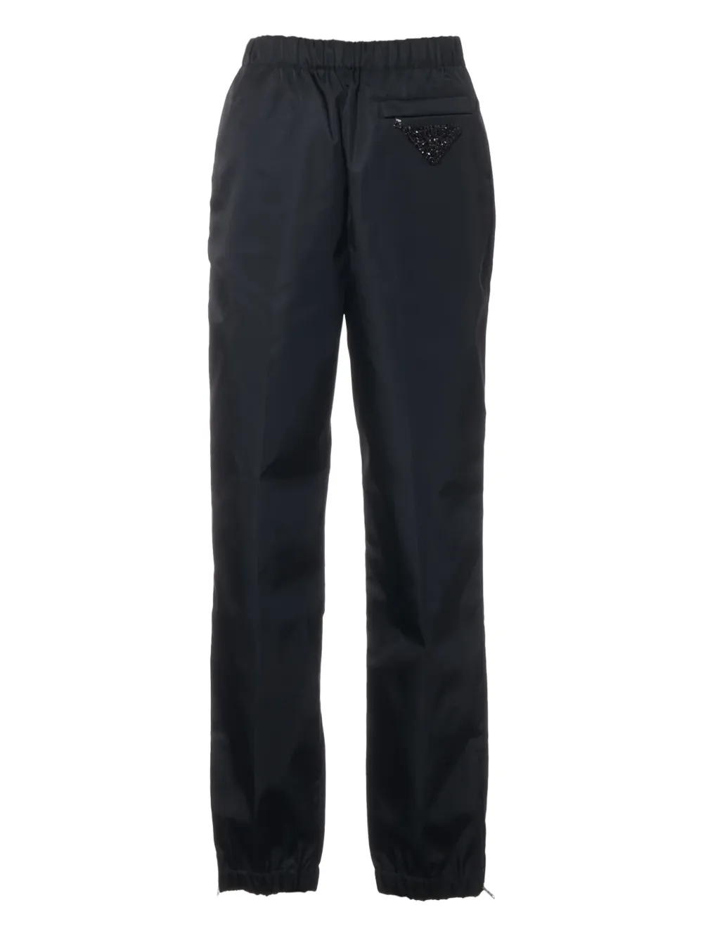 Prada Pre-Owned 2021 triangle-logo trousers - Zwart