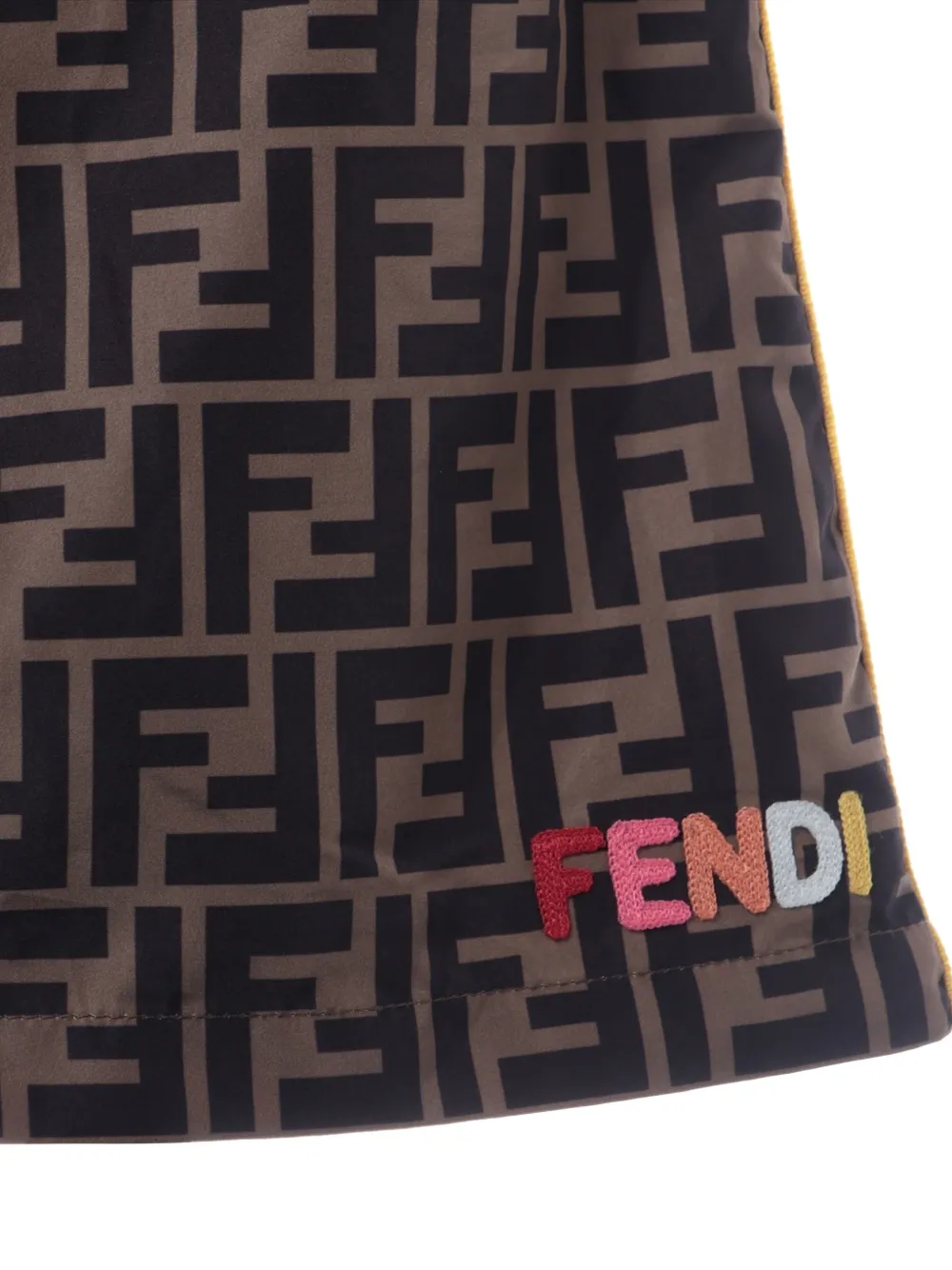 Pre-owned Fendi 2021 Striped Zucca Skirt Set In Black