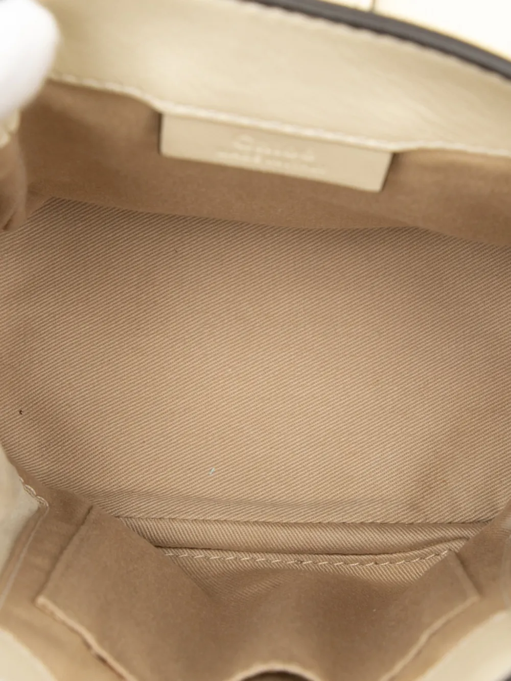 Pre-owned Chloé 2010-2025 Mini Calfskin And Suede Faye Backpack In White