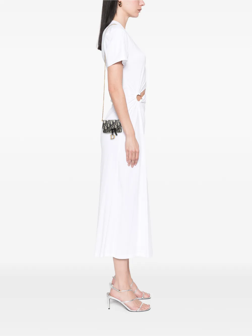 Christian Dior Pre-Owned 2020 Nano Oblique Canvas Saddle Chain Pouch crossbody bag | Pre-Owned | Image 2