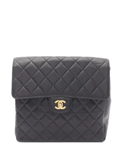 CHANEL Pre-Owned 1996-1997 CC Quilted Caviar backpack