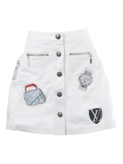 Louis Vuitton Pre-Owned 2018 appliqué button-down skirt
