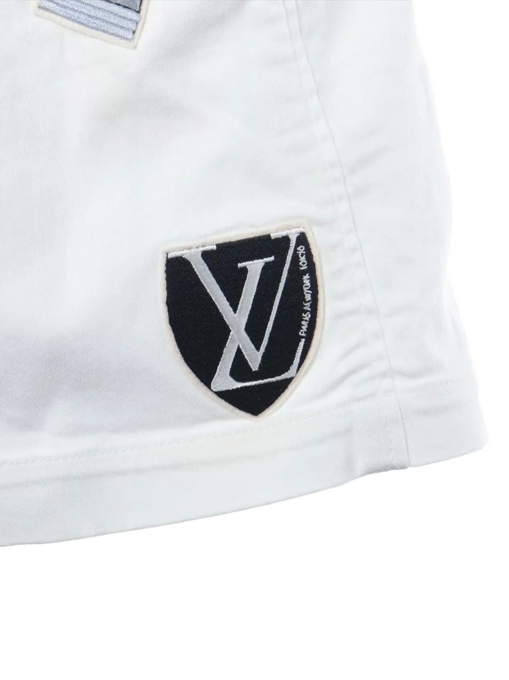 LOUIS VUITTON Pre-owned 2018 Appliqué Button-down Skirt In White