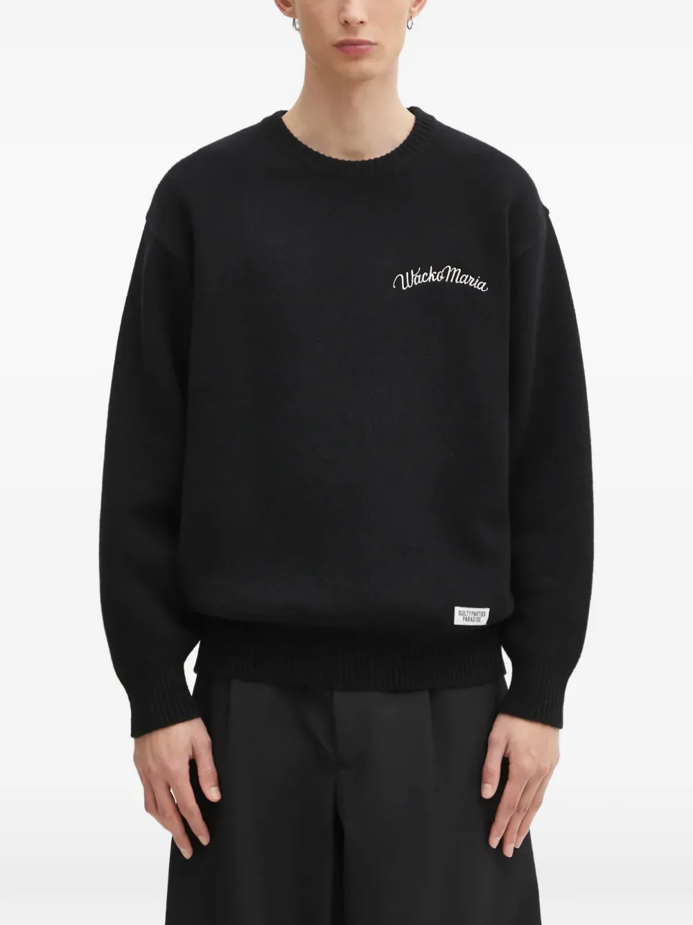 WACKO MARIA logo-embroidered sweater - Schwarz