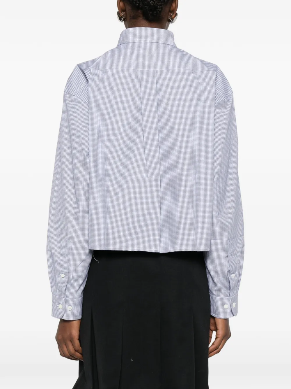 Miu Geruit overhemd Blauw