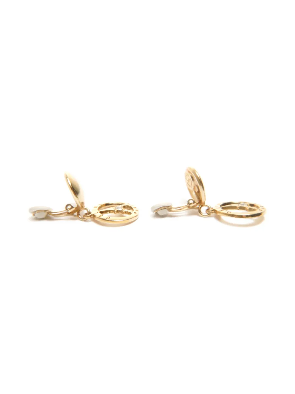 Pre-owned Celine 1980-2000s Eiffel Tower Clip-on Earrings In Gold