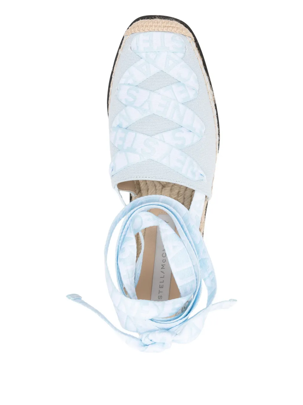 Stella Mccartney Ribbon-detail Platform Espadrilles In Blue