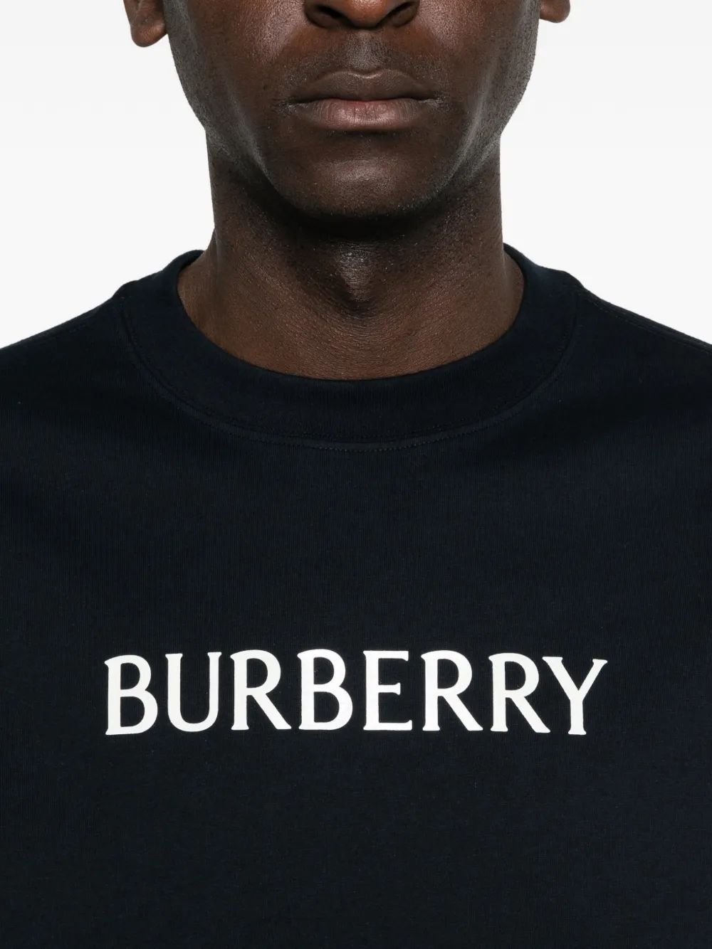 Burberry T-shirt met logo Blauw