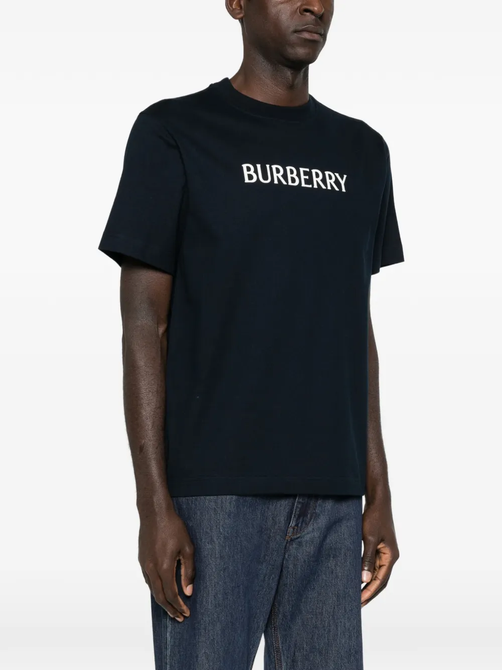 Burberry T-shirt met logo Blauw