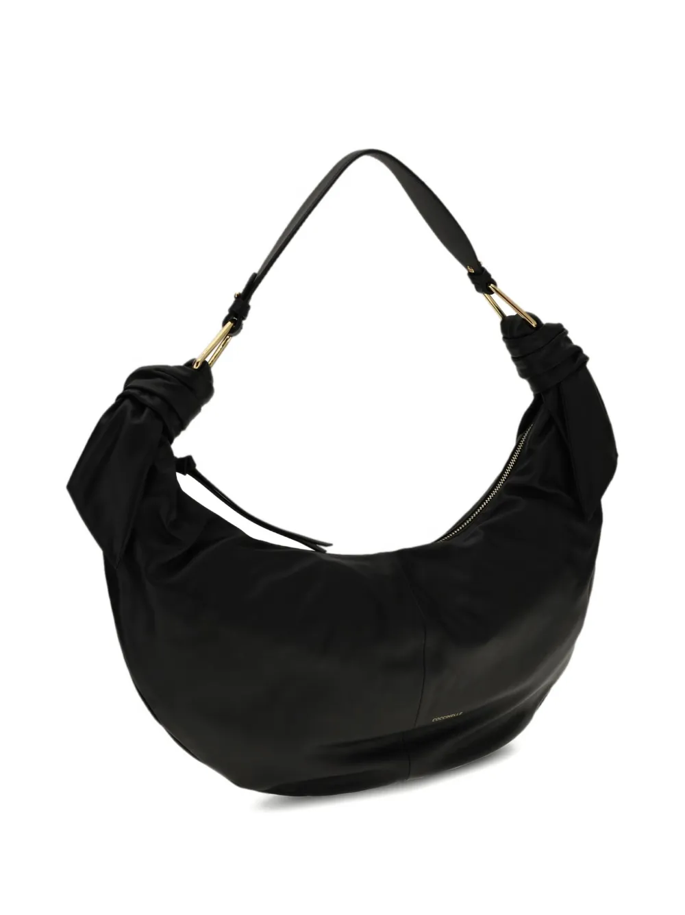 Coccinelle Grote Furoshiki schoudertas met geknoopt detail Zwart