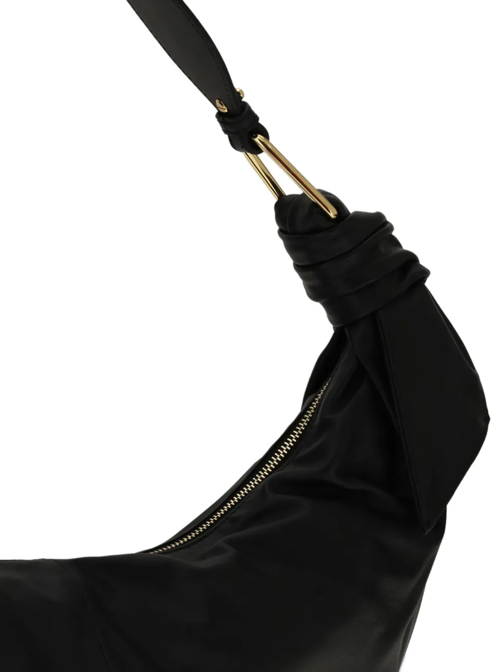 Coccinelle Grote Furoshiki schoudertas met geknoopt detail Zwart