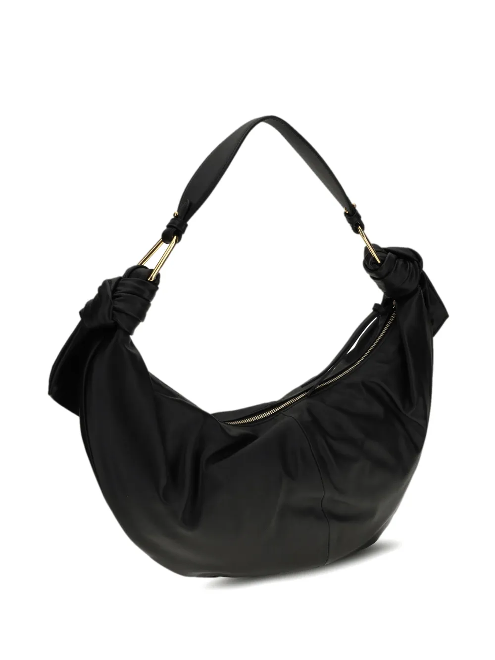 Coccinelle large Furoshiki knotted shoulder bag - Zwart