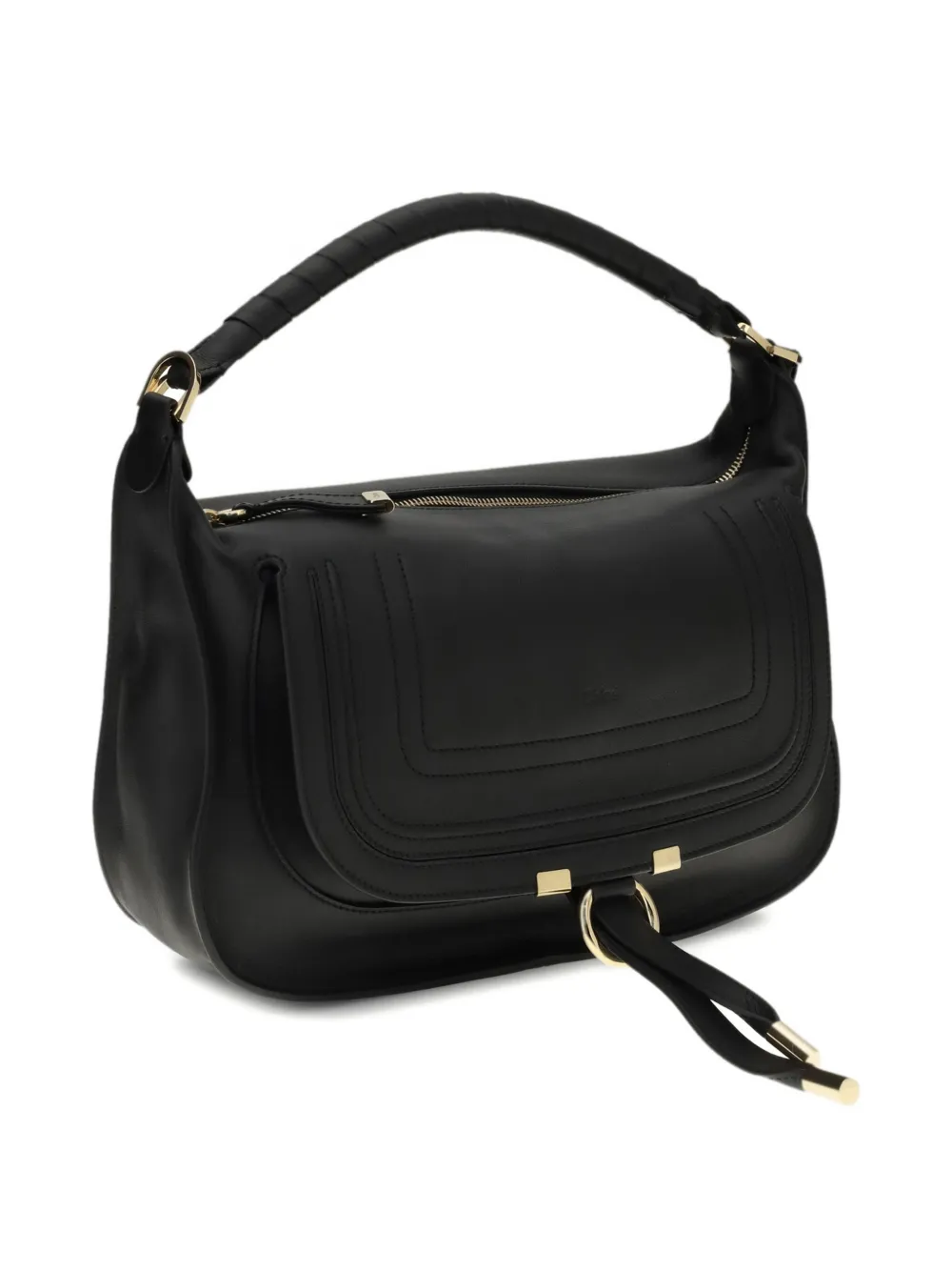 Chloé Marcie leren shopper Zwart
