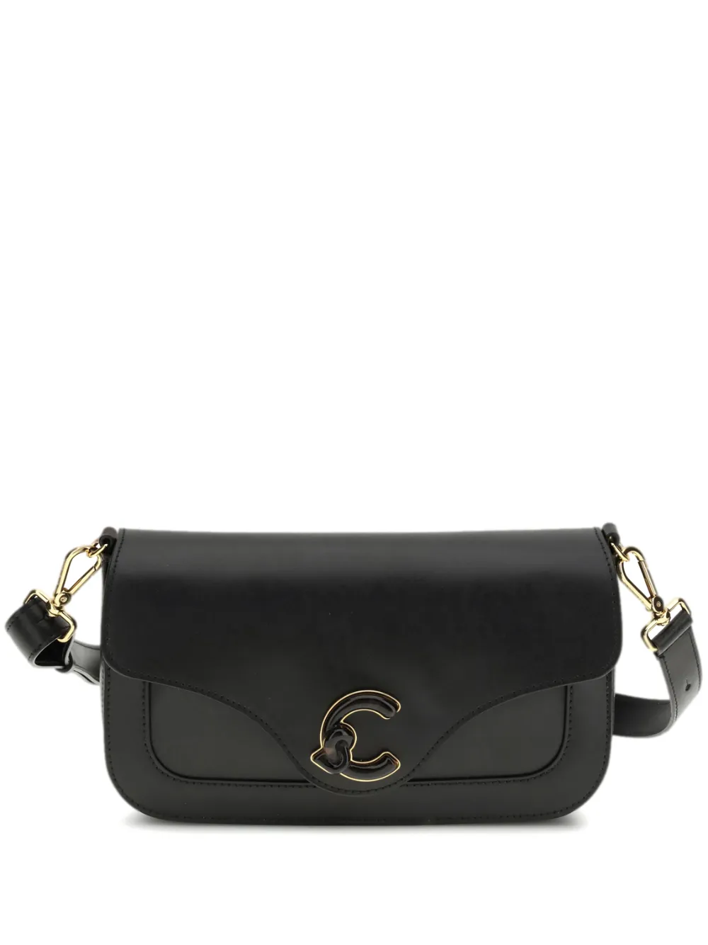 Coccinelle C-Me logo-plaque shoulder bag - Black