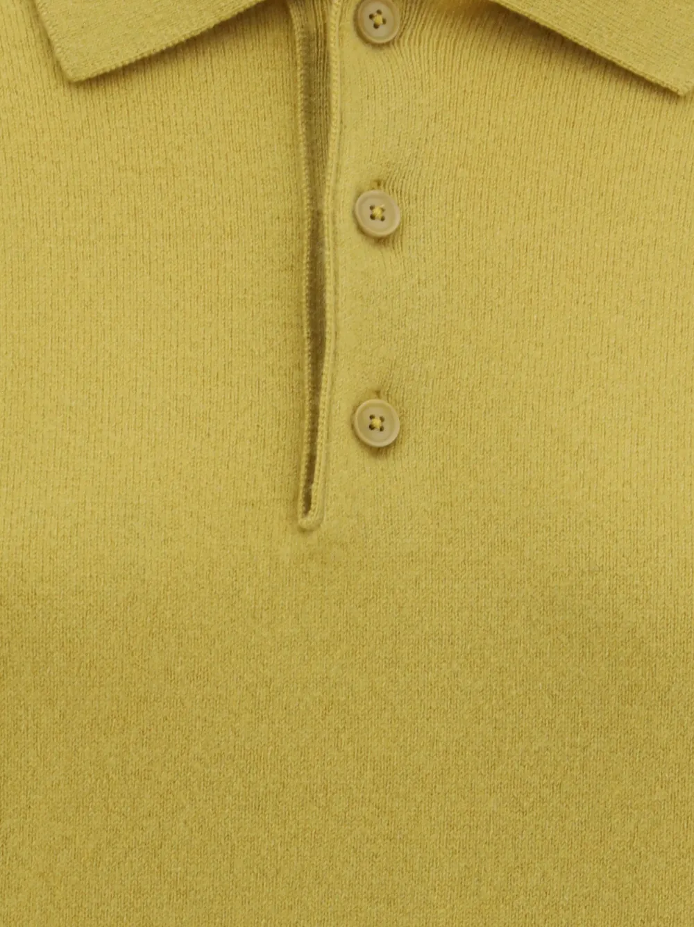 extreme cashmere N°223 Be For poloshirt met knopen Geel