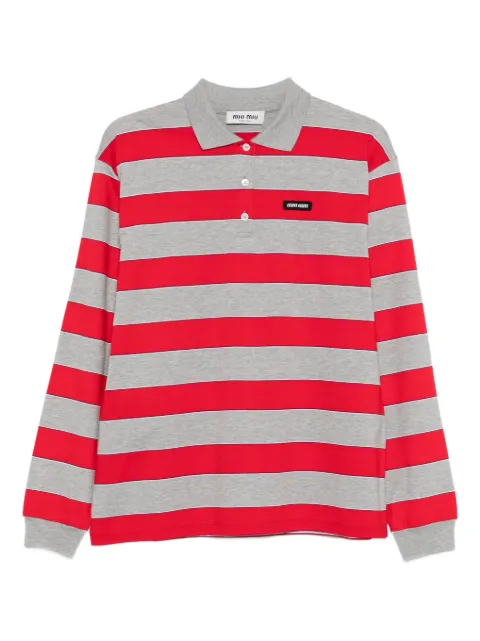 Miu Miu striped long-sleeved knitwear