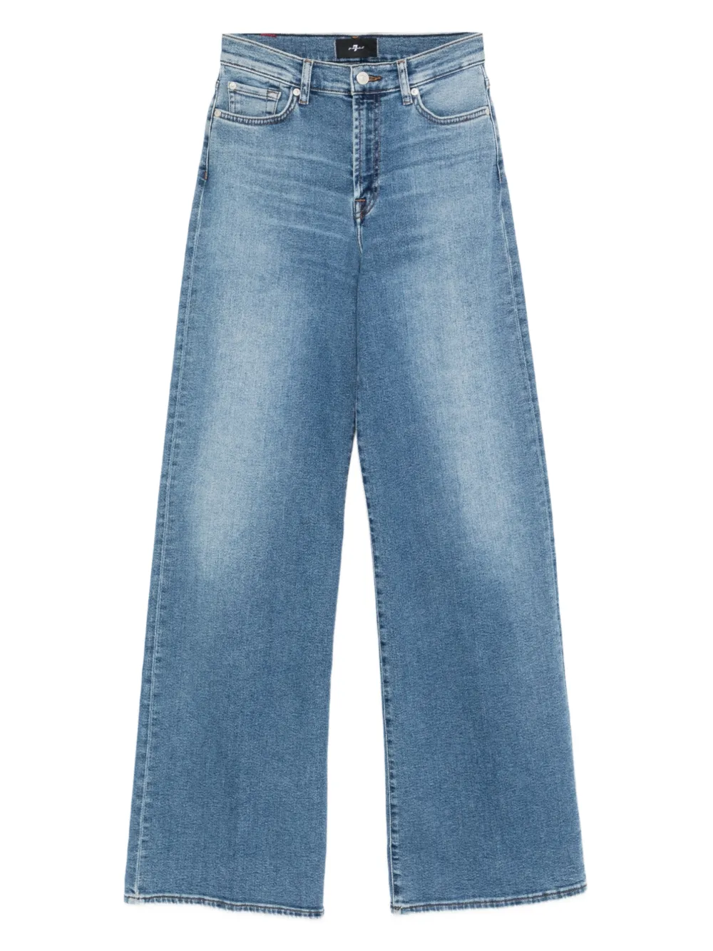 7 For All Mankind buttoned wide-leg jeans - Blu