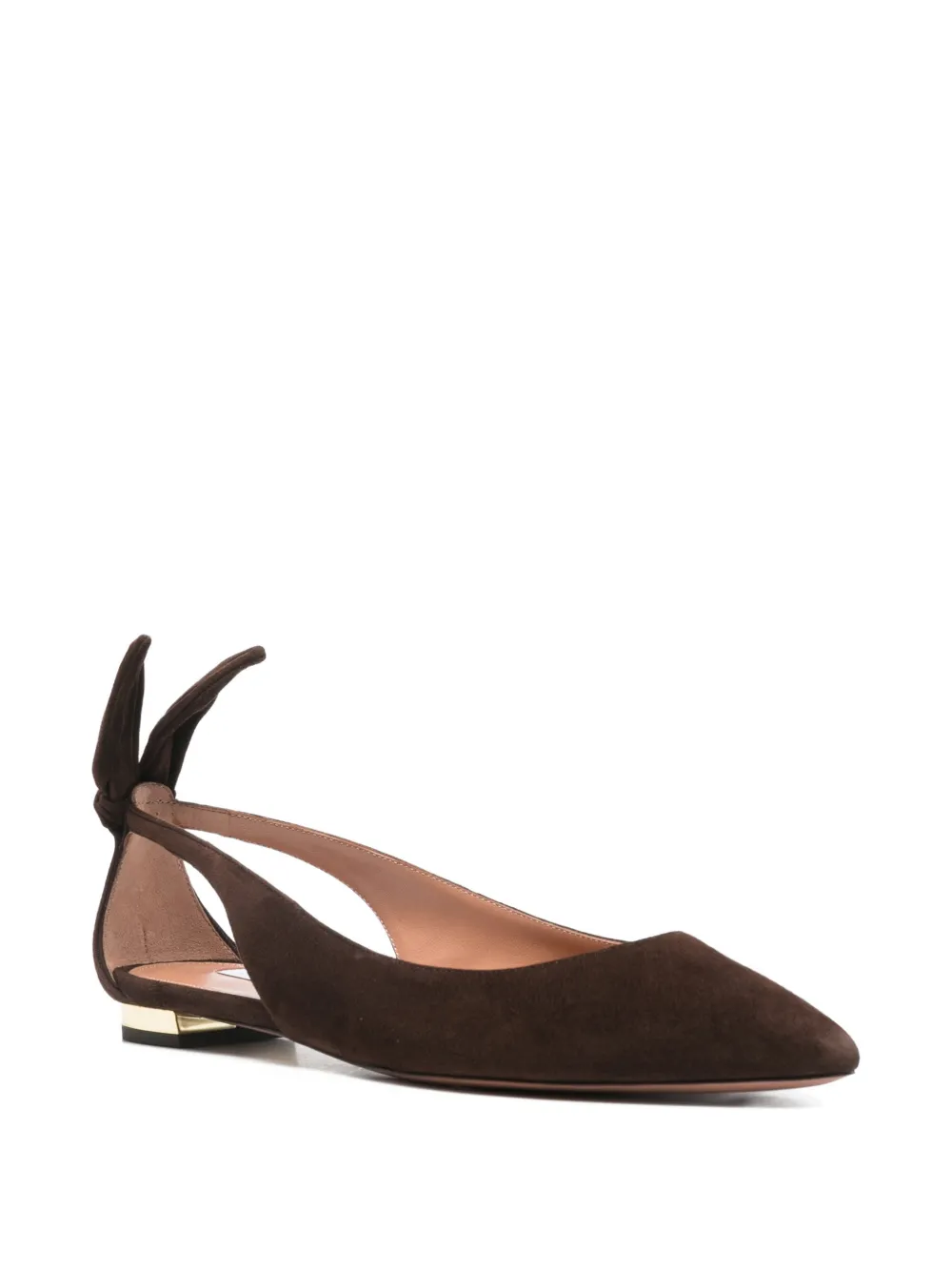 Aquazzura bow slingback ballet flats - Bruin
