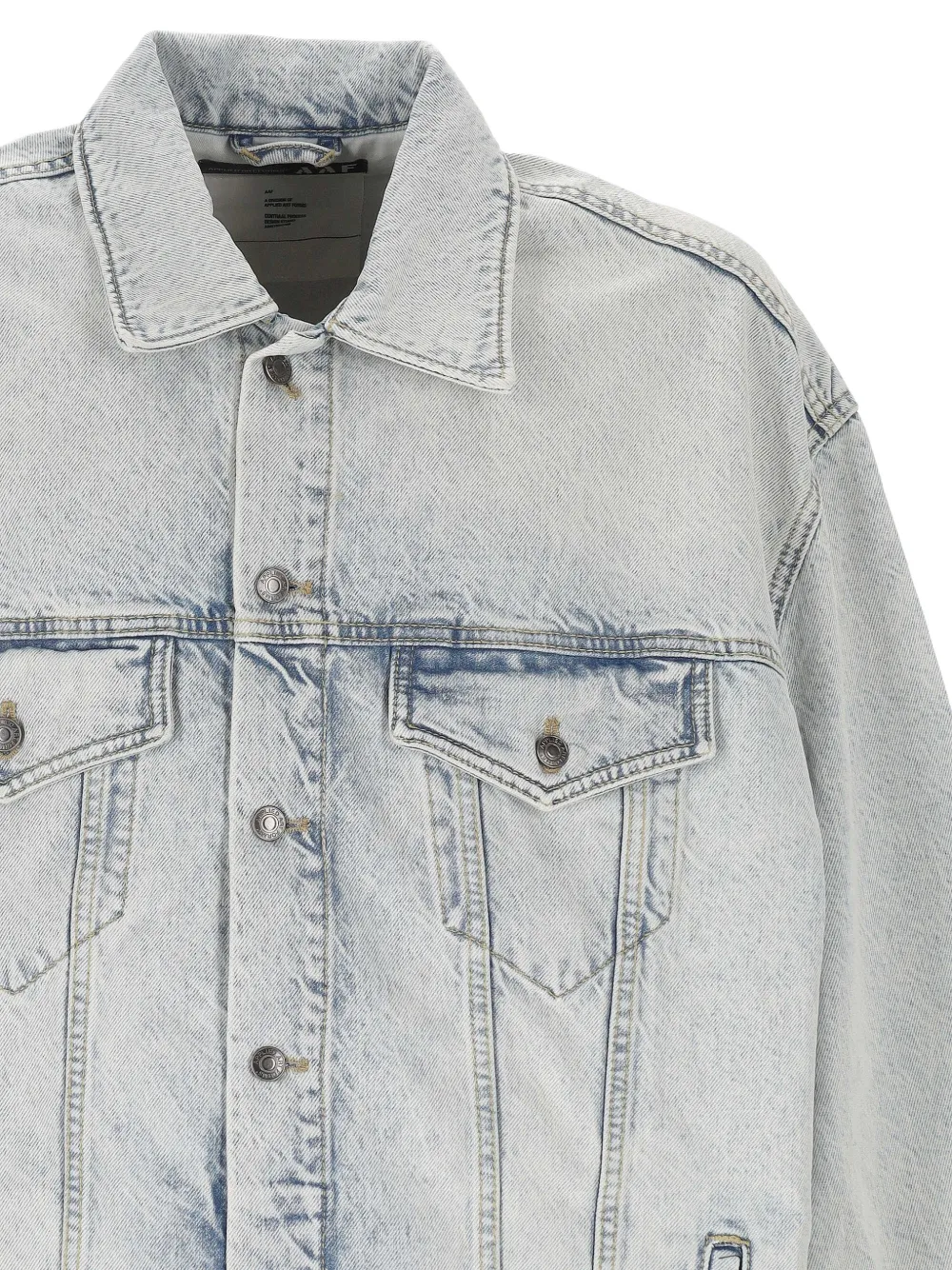 Applied Art Forms Buttoned Faded-effect Jacket In Gray