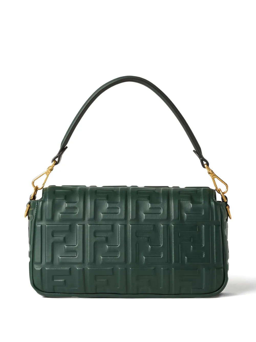 FENDI Medium Baguette schoudertas met FF-reliëf - Groen