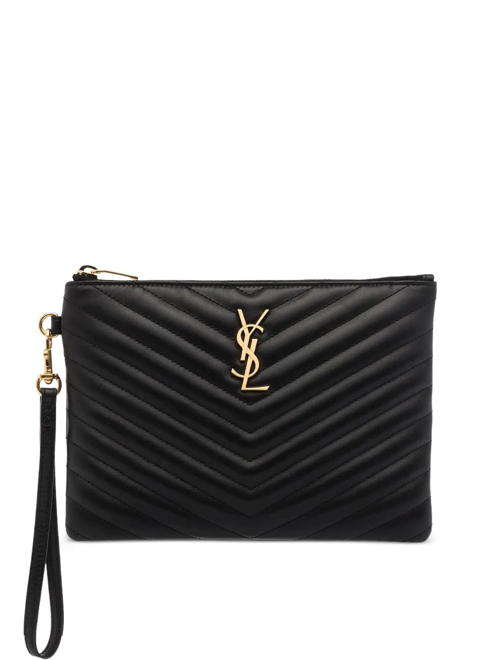 Saint Laurent Cassandre quilted leather cluch bag | Black | Image 1