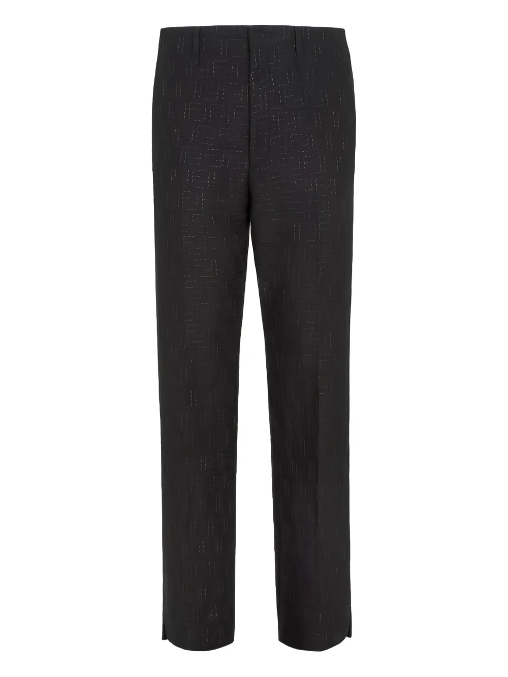 FENDI logo-patter tailored trousers | Black | Image 1