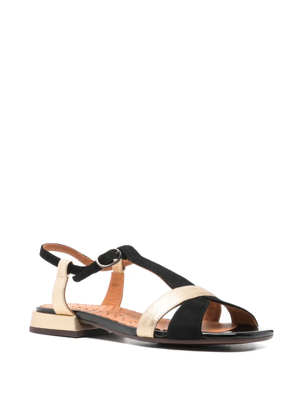Chie Mihara T-strap metallic-effect flat sandals | Flat Sandals | Image 2