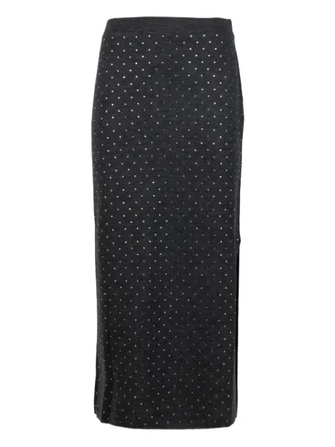 Marella embellished side-slit midi skirt
