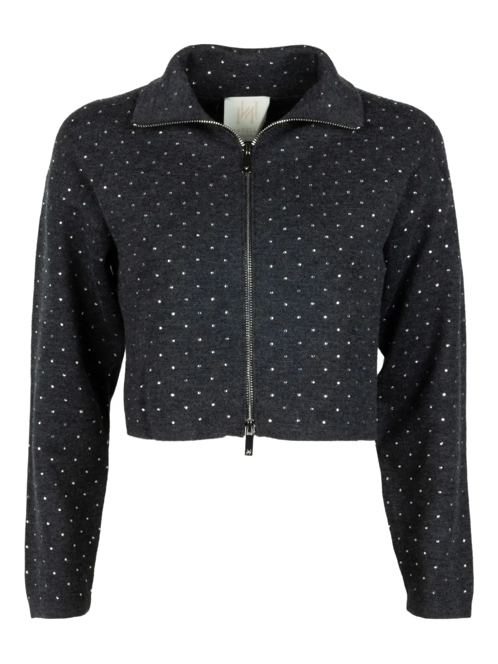 Marella Long-sleeved Knitted Cardigan In Blue