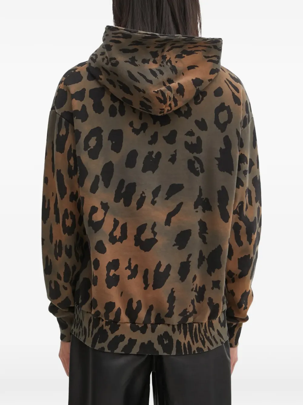 Aries Hoodie met luipaardprint Bruin